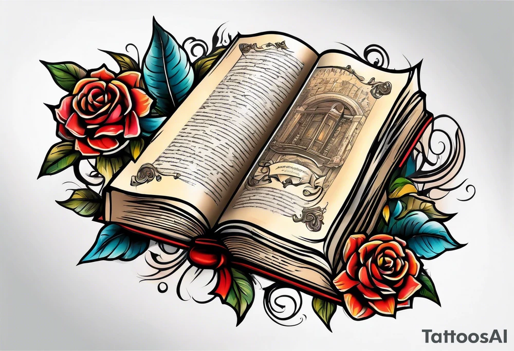 open book tattoo idea