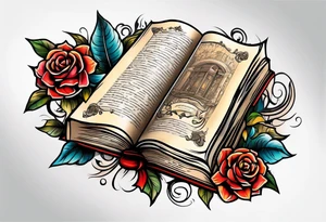 open book tattoo idea