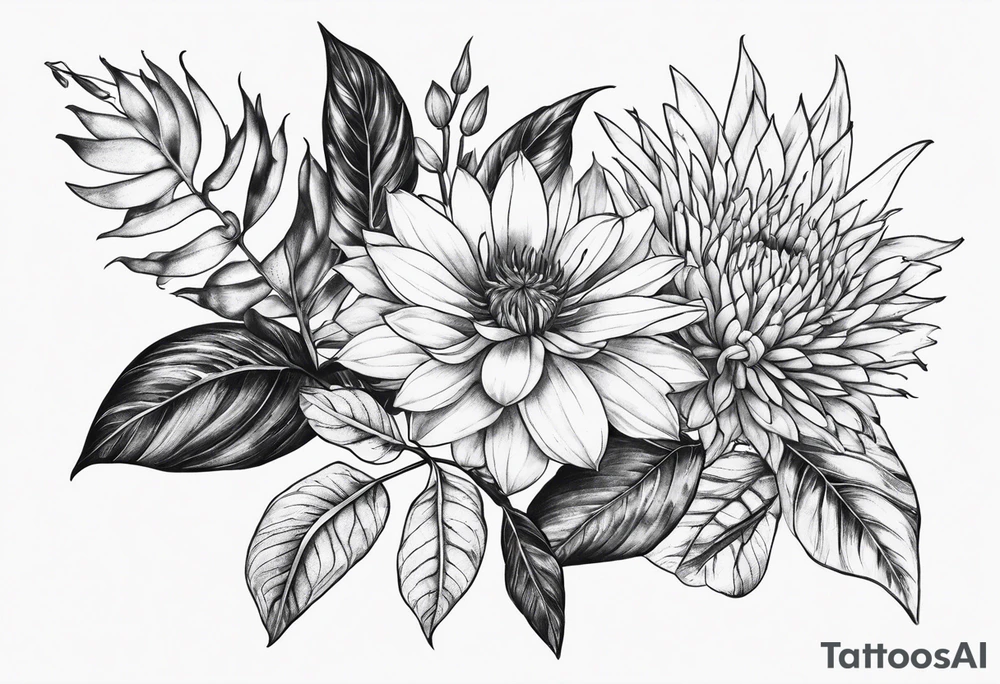 Plants that are not flowers tattoo idea