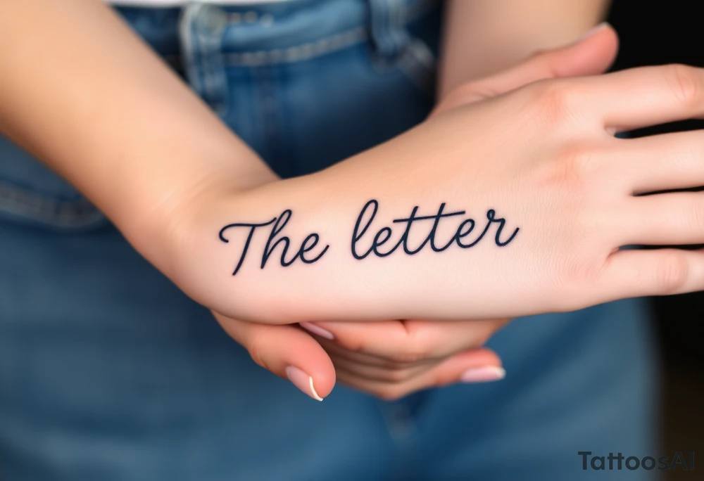 The letter, B cursive tattoo idea