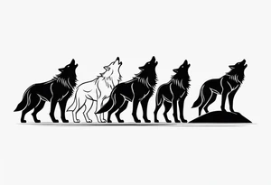 Howling Wolf Pack tattoo idea