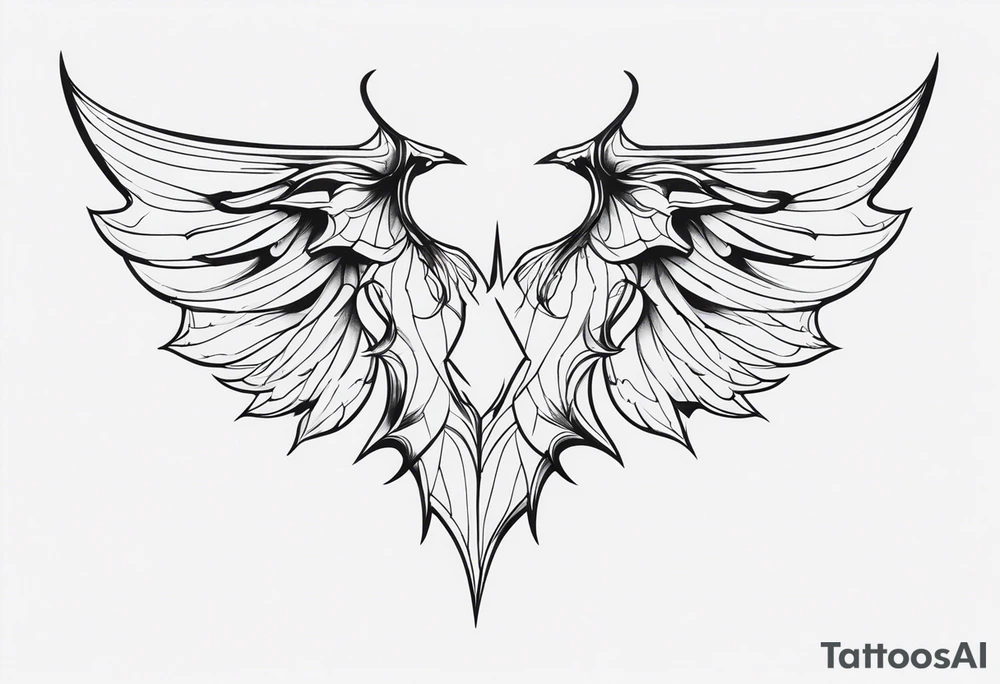 devil wings tattoo idea