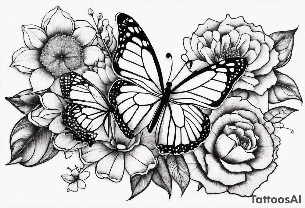 tattoo to represent that I have 3 children (girls). For inspiration I like flowers, butterflies, the beach, giraffes, tattoo idea