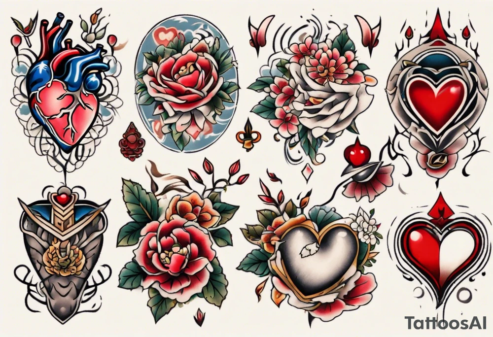 traditional heart tattoo tattoo idea