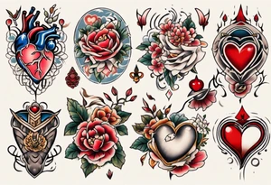 traditional heart tattoo tattoo idea