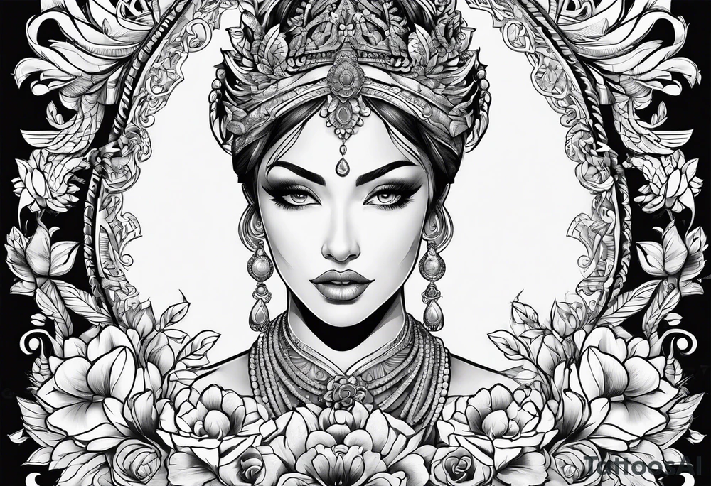 strength and beauty tattoo idea
