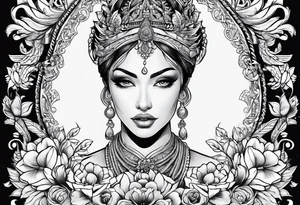 strength and beauty tattoo idea