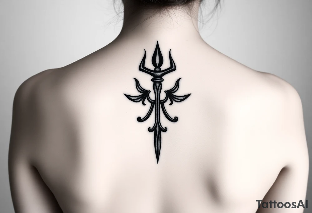 Lord Shiva trishul tattoo idea