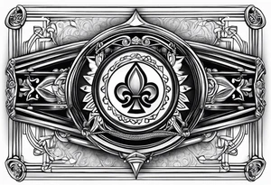 Belt for lower body with poker cart tattoo idea