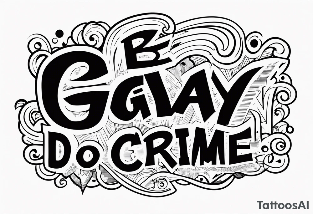 Be gay do crime tattoo idea