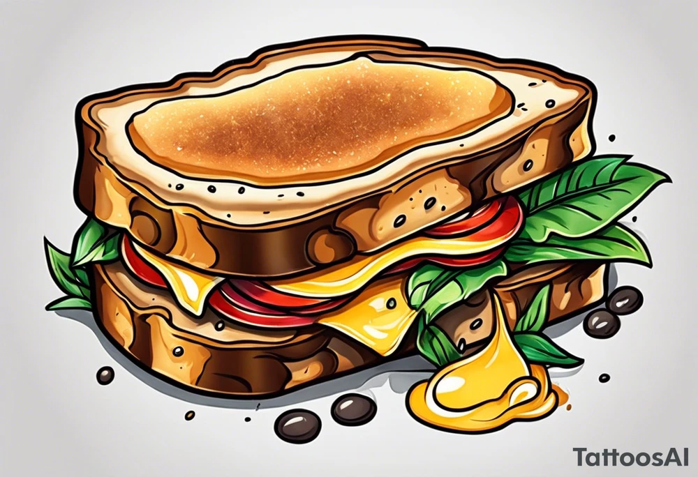 Burnt toast tattoo idea