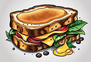 Burnt toast tattoo idea