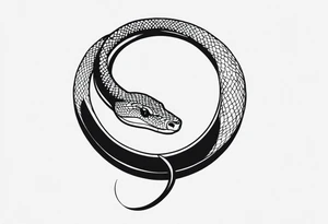 small snake tattoo idea