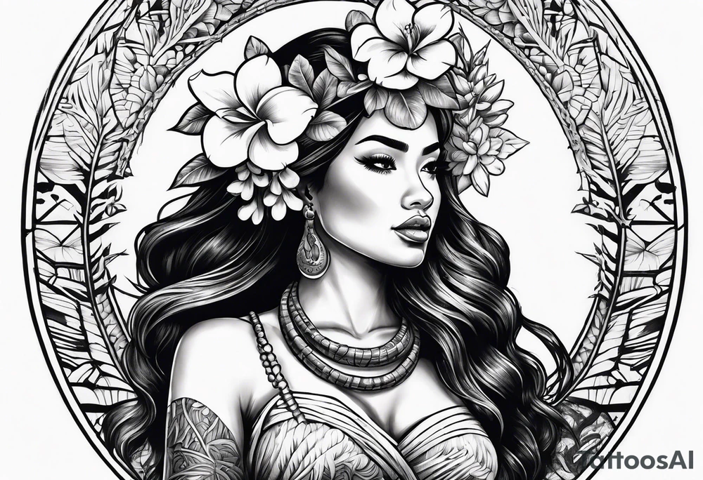 Hula Girl ascending death tattoo idea