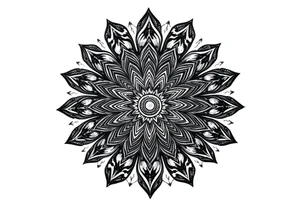 high contrast mandala tattoo idea