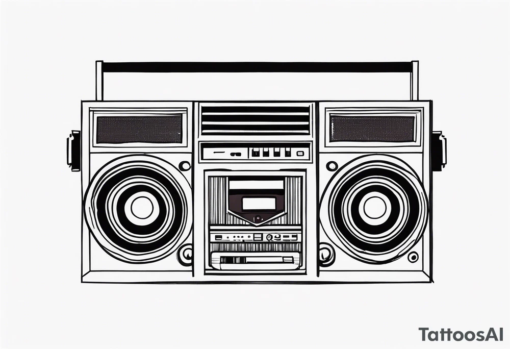 Boombox tattoo idea