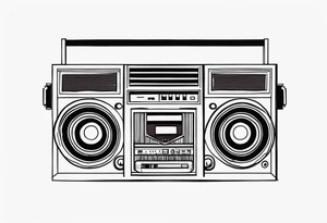 Boombox tattoo idea