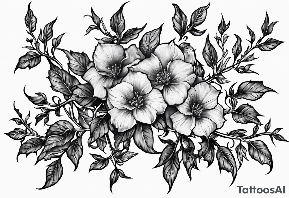 A thorn vine with just thorns on it tattoo idea