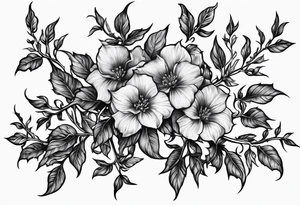 A thorn vine with just thorns on it tattoo idea
