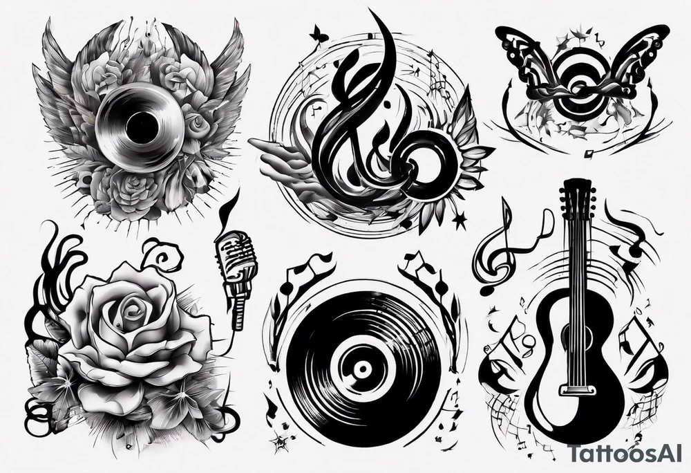 music sound tattoo idea