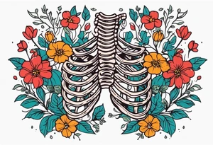 human ribs


old school vintage simple traditional design surrounded by vintage flowers


bold color simple tattoo idea