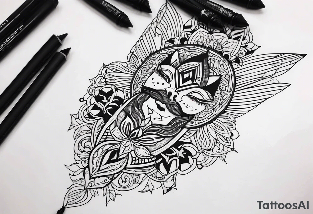 444 tattoo idea
