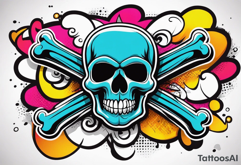 Skull and crossbones tattoo idea
