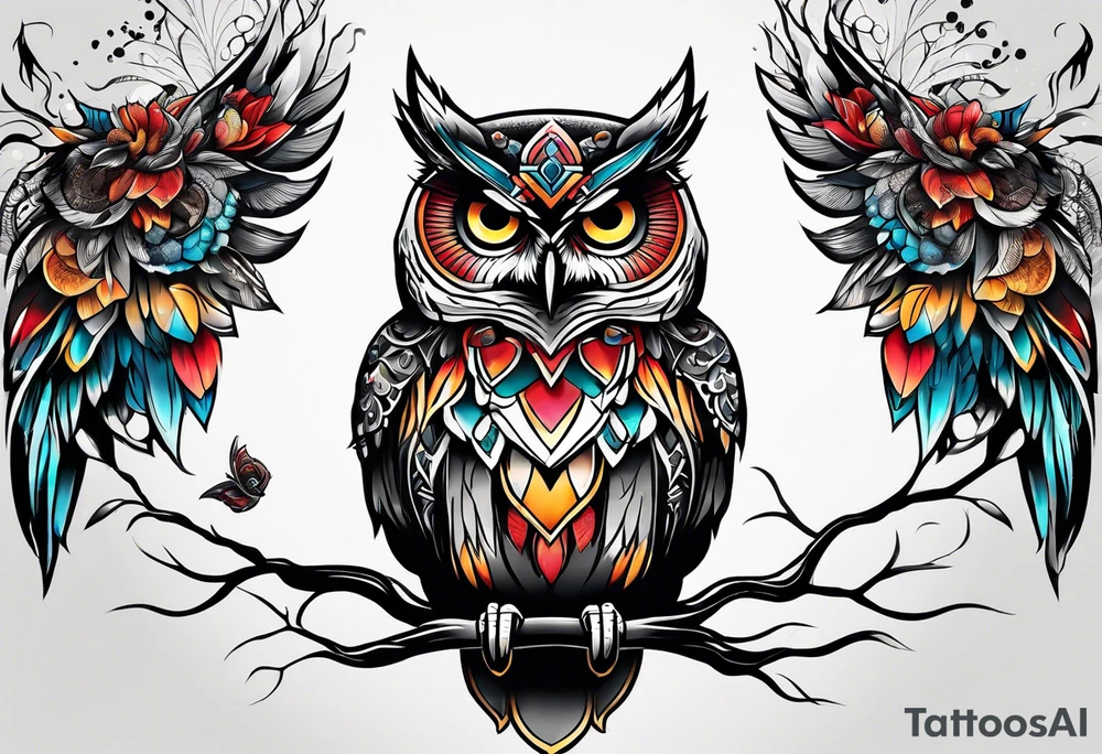 king owl tattoo idea