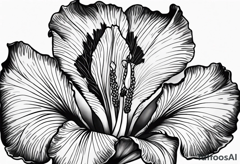 Iris flower tattoo idea