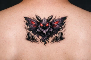 Powerful dustox ghost pokemon tattoo idea
