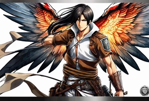 wings of freedom from attack on titan tattoo idea