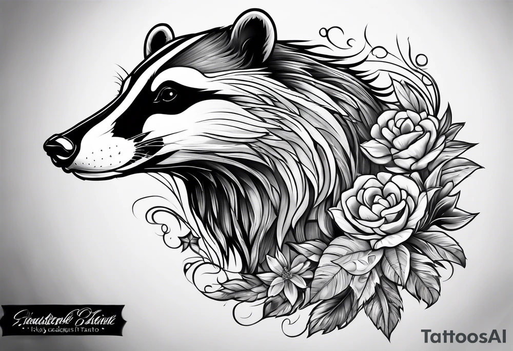 holy badger tattoo idea