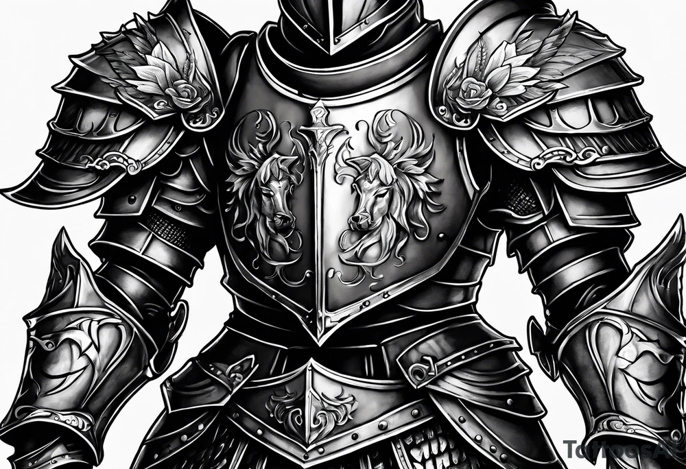 knight heavy armor tattoo idea