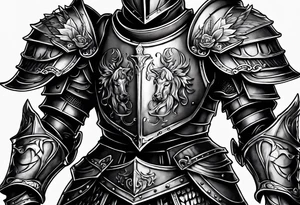 knight heavy armor tattoo idea