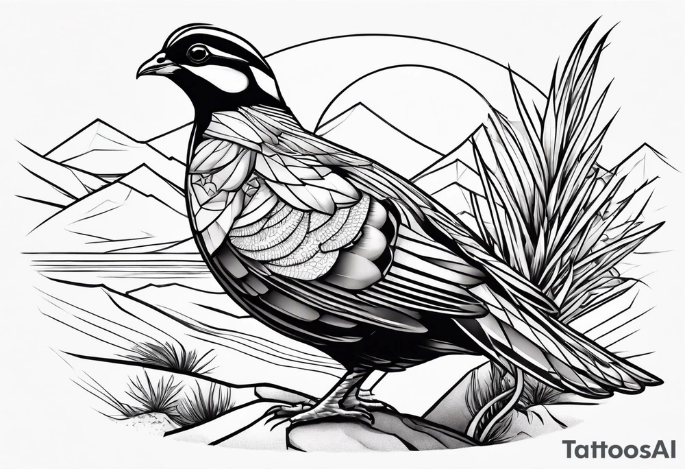 Quails, desert tattoo idea