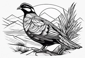Quails, desert tattoo idea