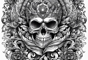 rock a Billy Arm sleeve mit verschiedenen Motiven tattoo idea