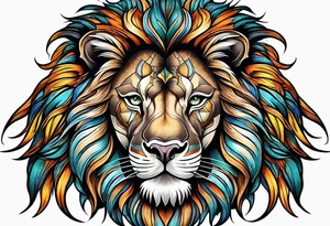 African lion tattoo idea
