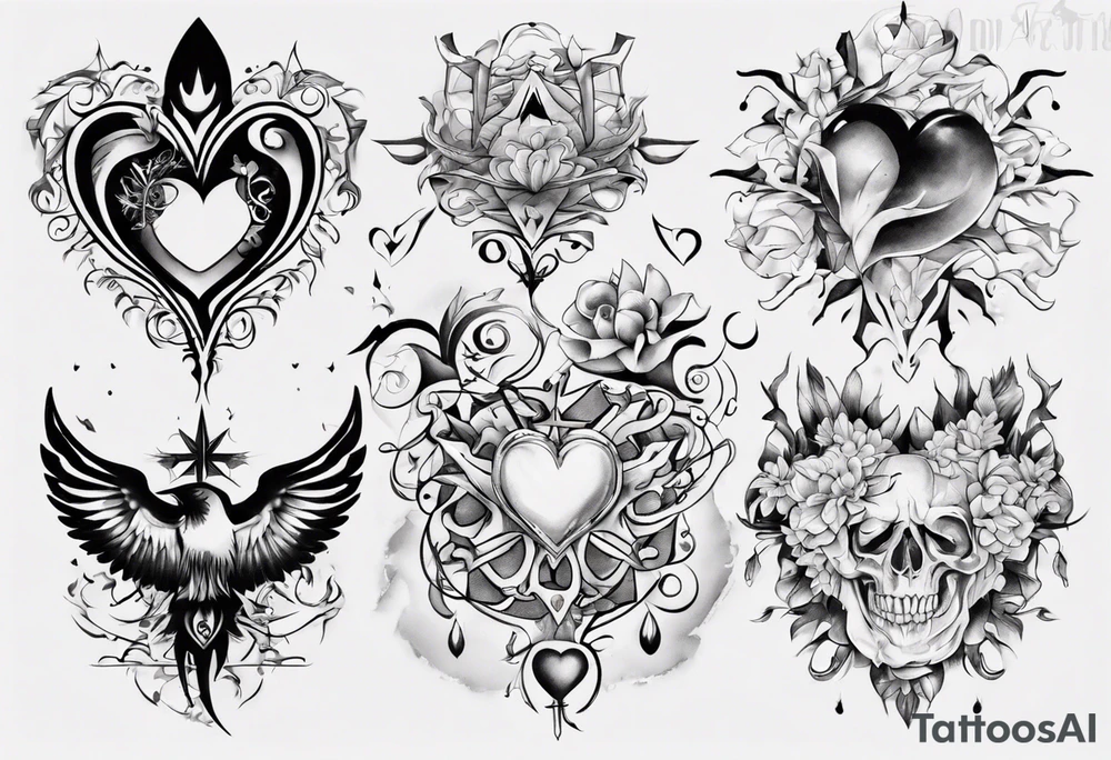 stylized "amor fati" tattoo idea