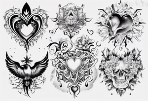 stylized "amor fati" tattoo idea