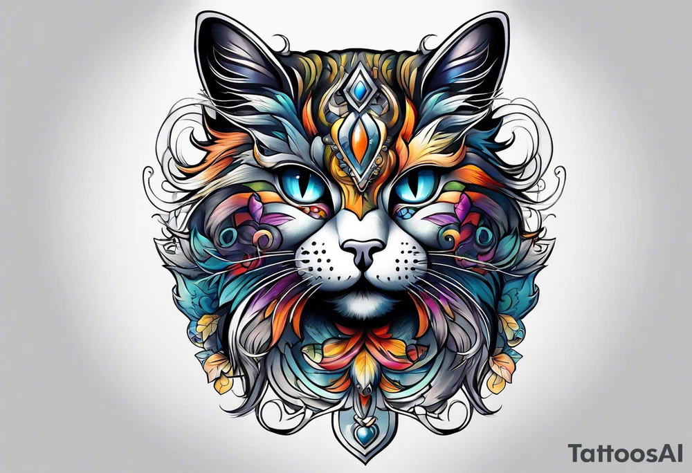 Cat big yes tattoo idea