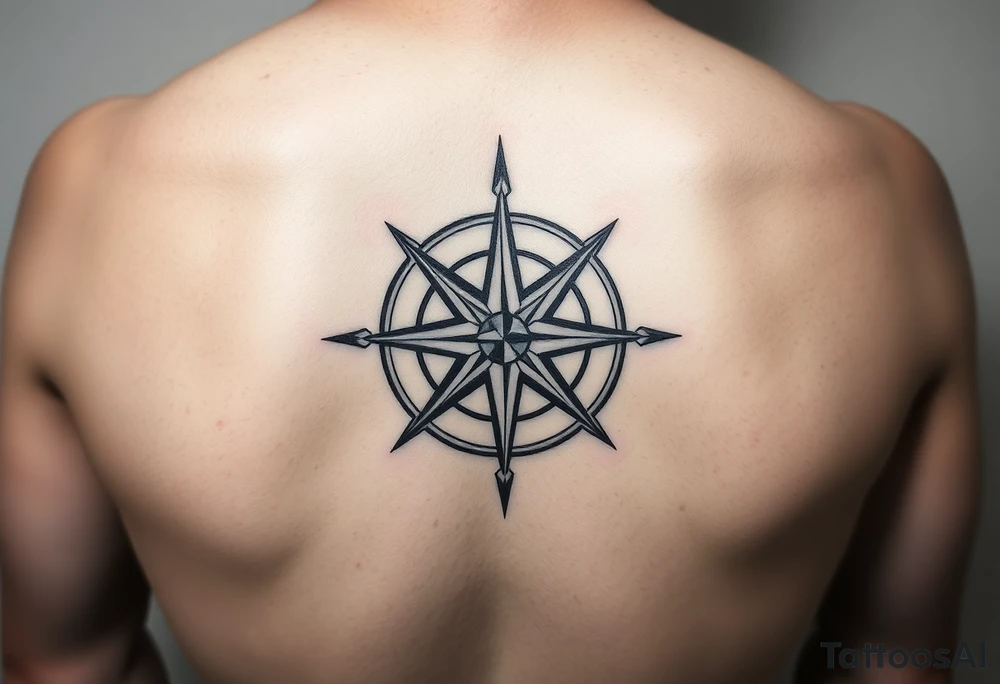 Compass rose tattoo idea