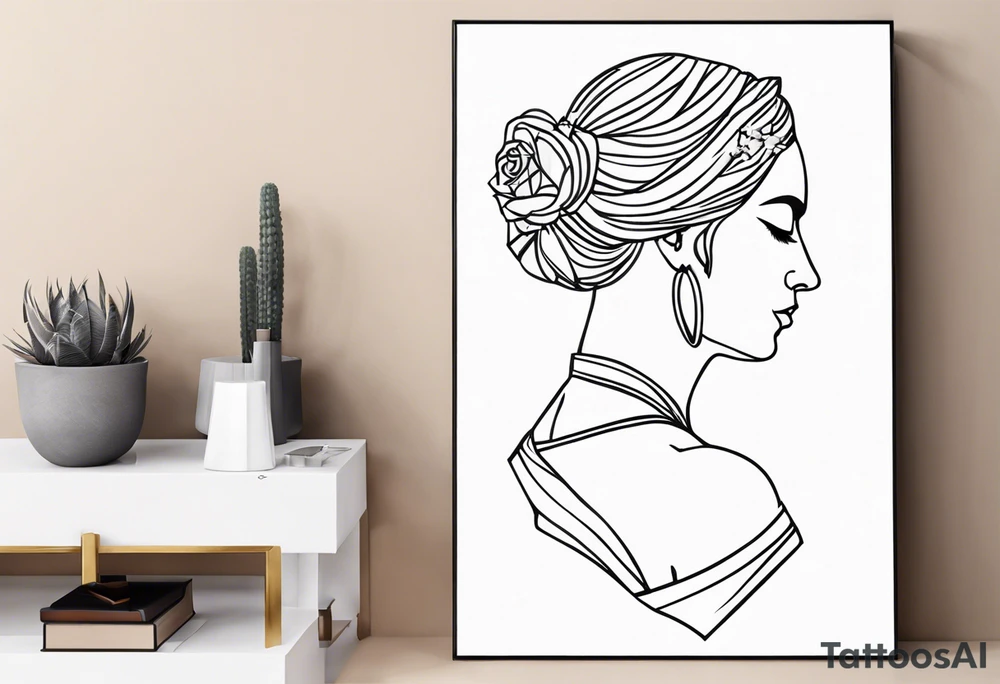 Griechische frau skulptur tattoo idea