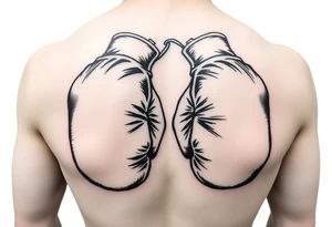 worn down boxing gloves tattoo idea