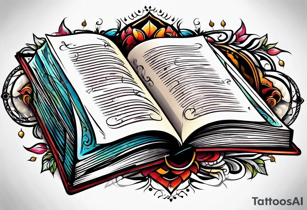 open book tattoo idea
