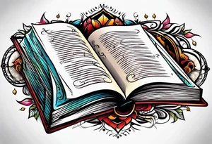 open book tattoo idea