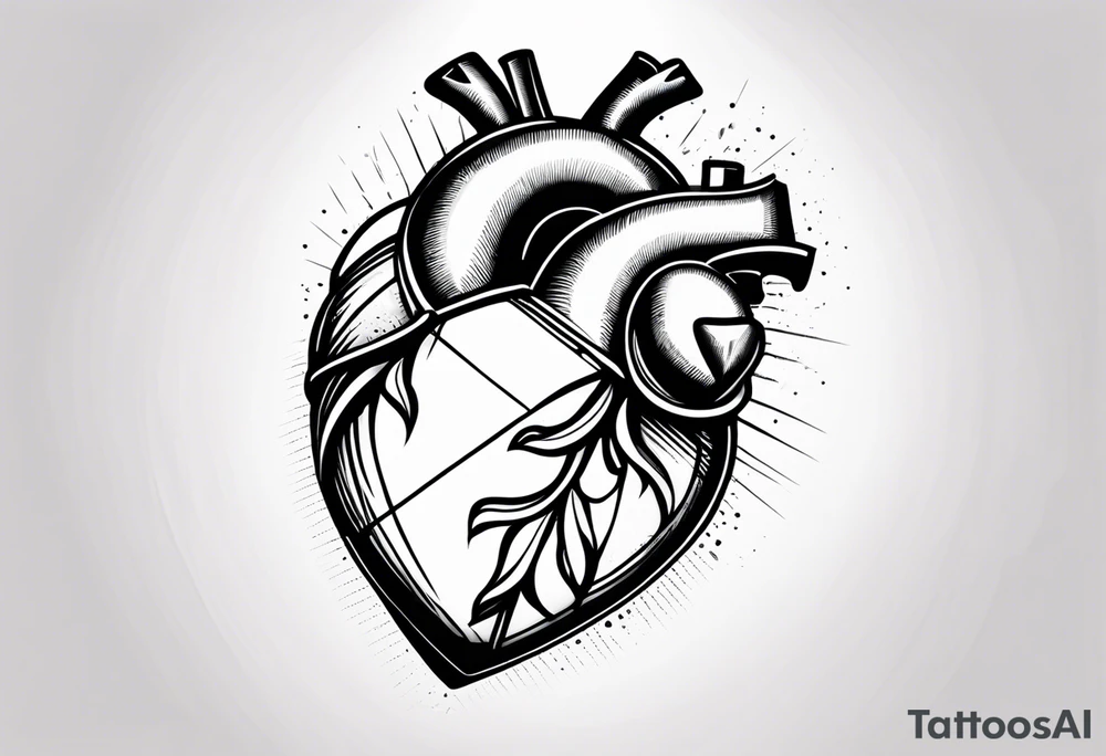 heart with a letter g tattoo idea