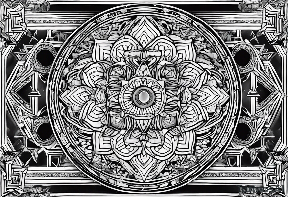 Geometric pattern tattoo idea