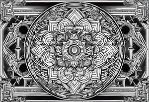 Geometric pattern tattoo idea