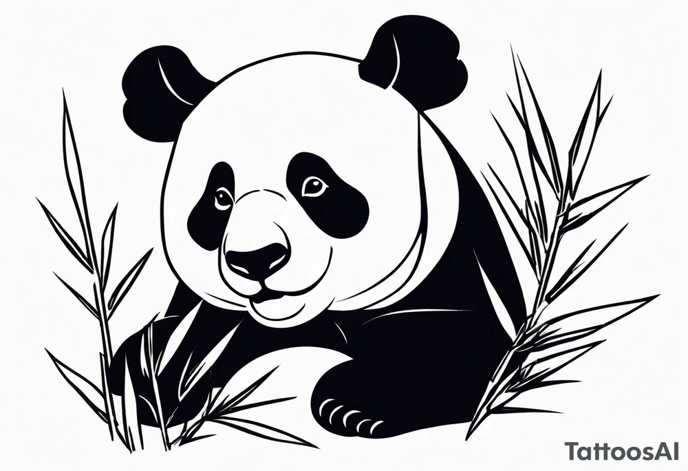 Panda & Bamboo tattoo idea